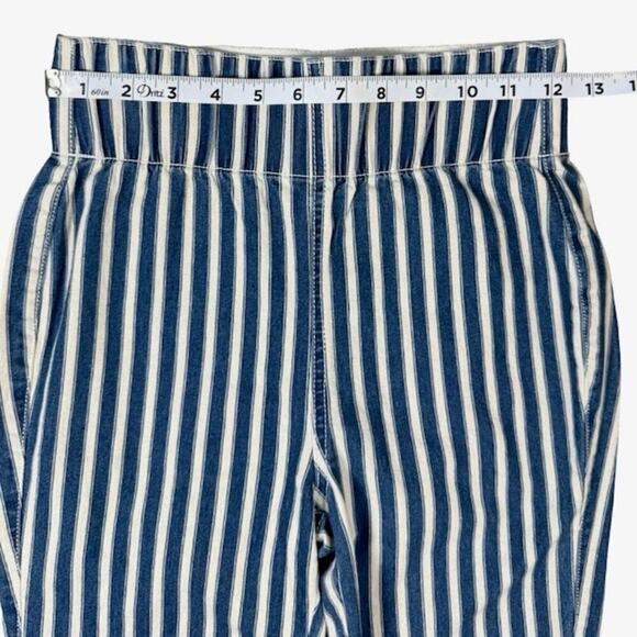 Show Me Your Mumu Womens Berkeley Bell Bottoms Striped Raw Hem Blue Size XS - Picture 12 of 14